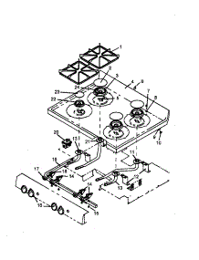 05 - Main Top Assy parts for Amana Range AGS730L / P1141263N L from AppliancePartsPros.com