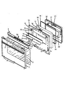 06 - Oven Door Assy parts for Amana Range AGS730W / P1141263N from AppliancePartsPros.com