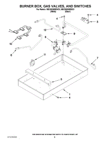 02 - Burner Box, Gas Valves, And Switches parts for Maytag Cooktop MGC6536BDW20 from AppliancePartsPros.com