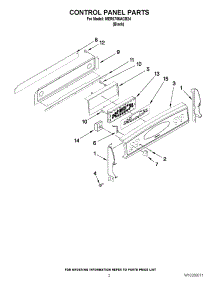 02 - Control Panel Parts parts for Maytag Range MER6755ACB24 from AppliancePartsPros.com