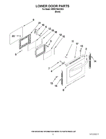 05 - Lower Door Parts parts for Maytag Range MER6755ACB24 from AppliancePartsPros.com