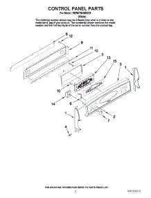 02 - Control Panel Parts parts for Maytag Range MER6755ABW25 from AppliancePartsPros.com