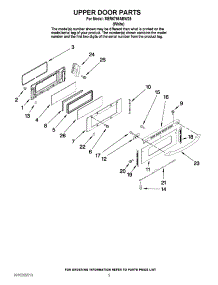 04 - Upper Door Parts parts for Maytag Range MER6755ABW25 from AppliancePartsPros.com