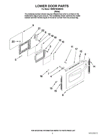 05 - Lower Door Parts parts for Maytag Range MER6755ABW25 from AppliancePartsPros.com