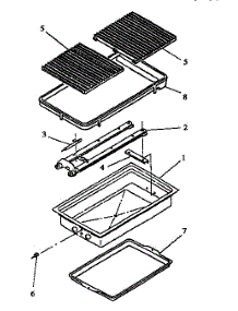 03 - Grille Module Assy parts for Amana Cooktop AKDG1E1 / P1131613N B from AppliancePartsPros.com