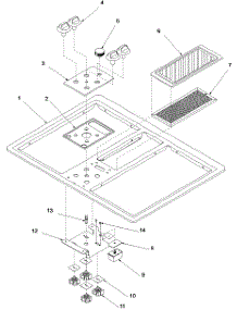 02 - Main Top parts for Amana Cooktop AKED3050E / P1131761N E from AppliancePartsPros.com