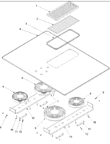 02 - Main Top parts for Amana Cooktop AKEF3070E / P1131763N E from AppliancePartsPros.com