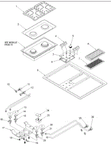 02 - Main Top parts for Amana Cooktop AKGD3050CC / P1131634NCC from AppliancePartsPros.com