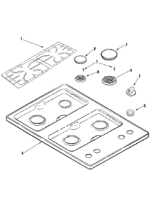 03 - Top Assembly parts for Amana Cooktop AKS3040BCC from AppliancePartsPros.com
