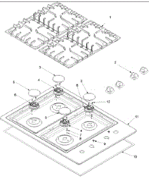 02 - Main Top parts for Amana Cooktop AKS3050E / P1142526N E from AppliancePartsPros.com