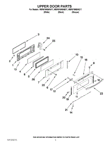 04 - Upper Door Parts parts for Maytag Range MER6765BAB17 from AppliancePartsPros.com