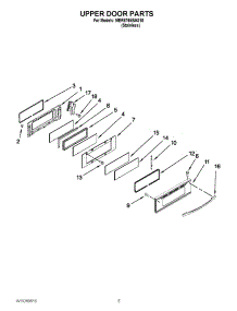 04 - Upper Door Parts parts for Maytag Range MER6765BAS18 from AppliancePartsPros.com