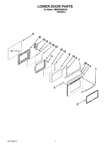 05 - Lower Door Parts parts for Maytag Range MER6765BAS18 from AppliancePartsPros.com
