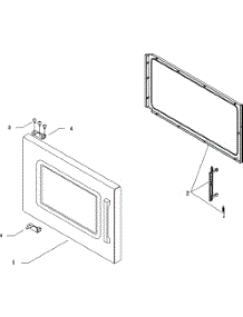 03 - Door parts for Amana Microwave ALD10DT / P1331001M from AppliancePartsPros.com