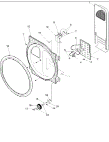 07 - Rear Bulkhead, Rollers & Air Duct parts for Amana Dryer ALE331RAC / PALE331RAC from AppliancePartsPros.com