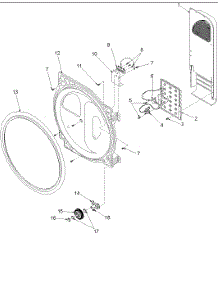 07 - Rear Bulkhead, Rollers & Air Duct parts for Amana Dryer ALE643RBW / PALE643RBW from AppliancePartsPros.com