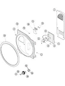 06 - Rear Bulkhead, Rollers & Heater parts for Amana Dryer ALE643RCW from AppliancePartsPros.com