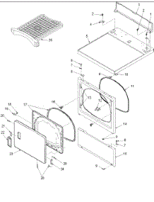 03 - Door And Front, Access, And Top Panel parts for Amana Dryer ALE868QCW / PALE868QCW from AppliancePartsPros.com