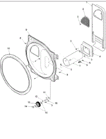 08 - Rear Bulkhead, Rollers & Air Duct Assy parts for Amana Dryer ALG443RAC / PALG443RAC1 from AppliancePartsPros.com