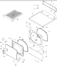 03 - Door & Front, Access & Top Panels parts for Amana Dryer ALG866SCW from AppliancePartsPros.com