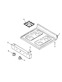 07 - Top Assembly parts for Admiral Range ALR1420BDW from AppliancePartsPros.com