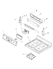 03 - Control Panel / Top Assembly parts for Admiral Range ALR5715QDW from AppliancePartsPros.com