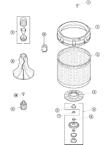 03 - Inner Tub parts for Amana Washer ALW210RAW from AppliancePartsPros.com