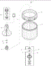 01 - Agitator, Drive Bell, Washtub And Hub