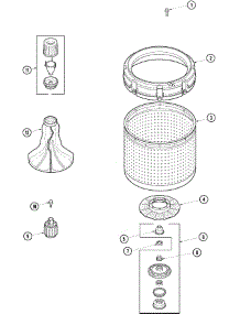 03 - Inner Tub parts for Amana Washer ALW432RAW from AppliancePartsPros.com