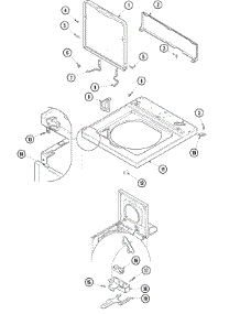 11 - Top, Lid And Lid Switch parts for Amana Washer ALW432RAW from AppliancePartsPros.com