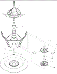 03 - Bearings, Brake, And Transmission parts for Amana Washer ALW450QAC / PALW450QAC1 from AppliancePartsPros.com