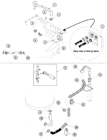 05 - Mixing Valve And Hoses parts for Amana Washer ALW480DAC from AppliancePartsPros.com