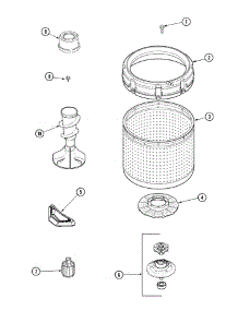 03 - Inner Tub parts for Amana Washer ALW540RAC from AppliancePartsPros.com