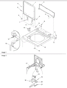 04 - Cabinet Top, Door, And Door Switch parts for Amana Washer ALW780QAW / PALW780QAW1 from AppliancePartsPros.com