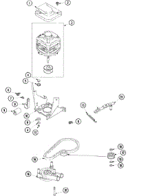 06 - Motor, Belt, Pump And Idler parts for Amana Washer ALW895SAW from AppliancePartsPros.com