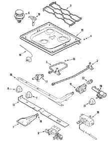 03 - Top & Gas Controls parts for Amana Range ALY1680ADS from AppliancePartsPros.com