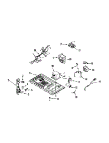 03 - Internal Controls / Latch Asy. / Base parts for Amana Microwave AMC2206BAS from AppliancePartsPros.com