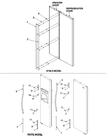 10 - Handles parts for Amana Refrigerator AC2228HEKS from AppliancePartsPros.com