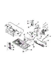 03 - Internal Controls / Latch Asy / Base parts for Amana Microwave AMC5108AAW from AppliancePartsPros.com