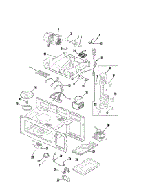 04 - Internal Controls / Blower Motor parts for Amana Microwave AMV5164AAS from AppliancePartsPros.com