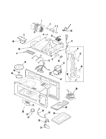 03 - Internal Controls / Blower Motor parts for Amana Microwave AMV5164ACS from AppliancePartsPros.com