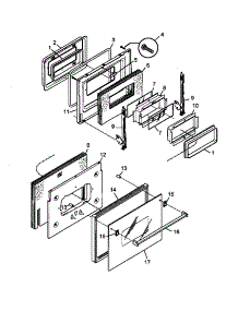 02 - Door Assy parts for Amana Oven AO24SEW2 / P1132351N W from AppliancePartsPros.com