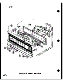 03 - Control Panel Section parts for Amana Oven AO27DB / P8554708S from AppliancePartsPros.com