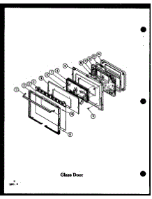 05 - Glass Door parts for Amana Oven AO27DB / P8554708S from AppliancePartsPros.com