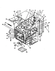 02 - Cabinet, Upper parts for Amana Oven AO27DGK / P1132515N K from AppliancePartsPros.com