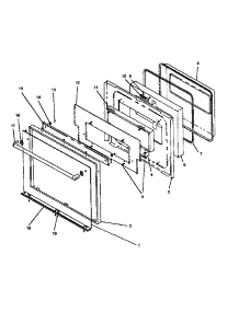 06 - Oven Door parts for Amana Oven AO27SE1 / P1132340N E from AppliancePartsPros.com