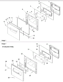 05 - Oven Door parts for Amana Oven AOCD2770E / P1132359N E from AppliancePartsPros.com