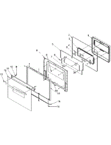 05 - Oven Door parts for Amana Oven AOCS2740E / P1132358N E from AppliancePartsPros.com