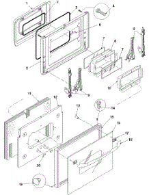 02 - Door Assy parts for Amana Oven AOES2430E / P1132355N E from AppliancePartsPros.com