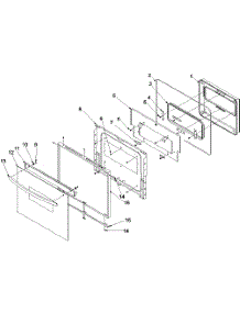 05 - Oven Door parts for Amana Oven AOES2730E / P1132367N E from AppliancePartsPros.com